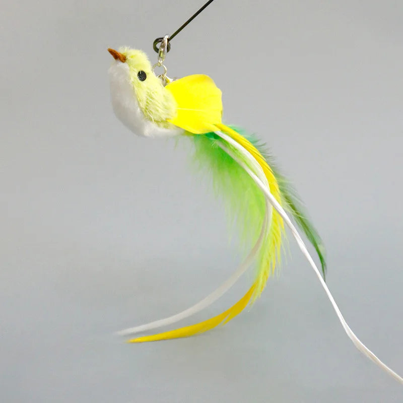 Hands-Free Suction Cup Feather Cat Wand Toy – Interactive Teaser with Bell