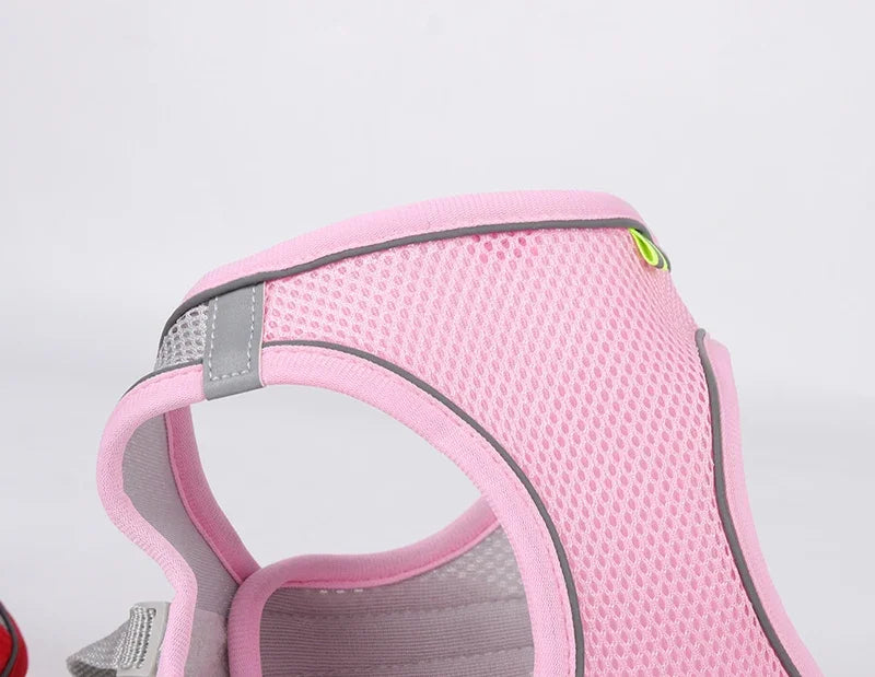 Adjustable Puppy Harness & Leash Set – Soft Vest Harness for Small Dogs & Cats