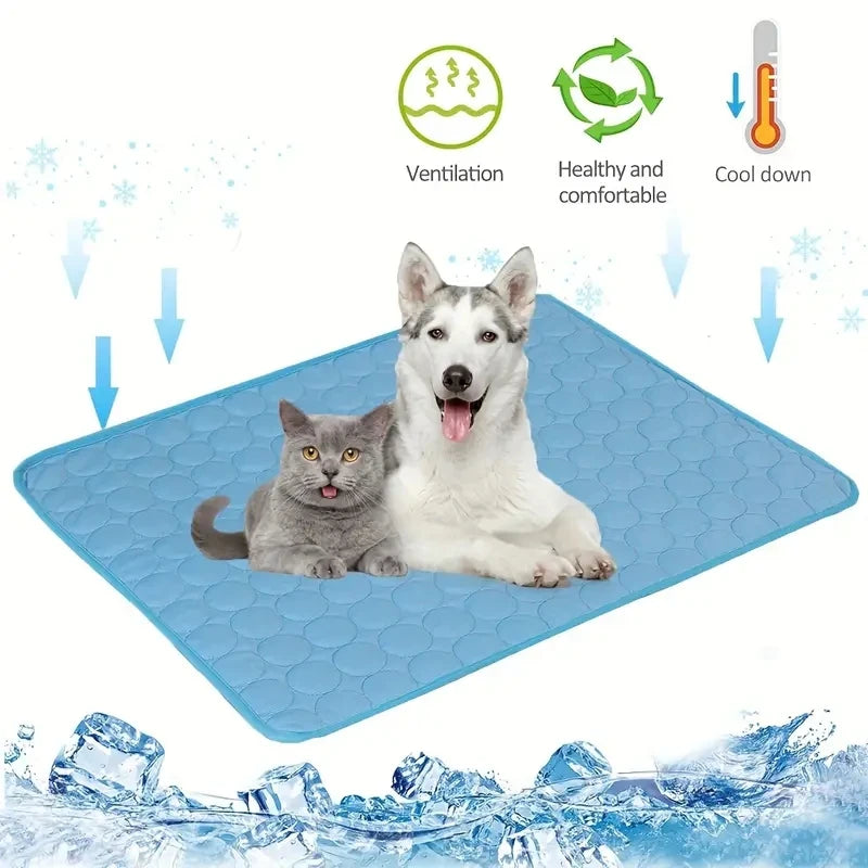 Extra Large Pet Cooling Mat – Cold Ice Pad Blanket for Dogs, Cats & Sofa Use