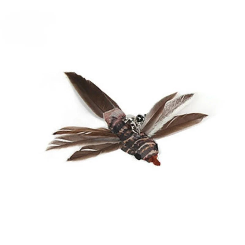 Hands-Free Suction Cup Feather Cat Wand Toy – Interactive Teaser with Bell