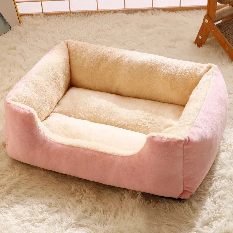 Cozy Plush Cat Bed House – Warm Winter Nest Cushion (Cats, Kittens & Small Dogs)