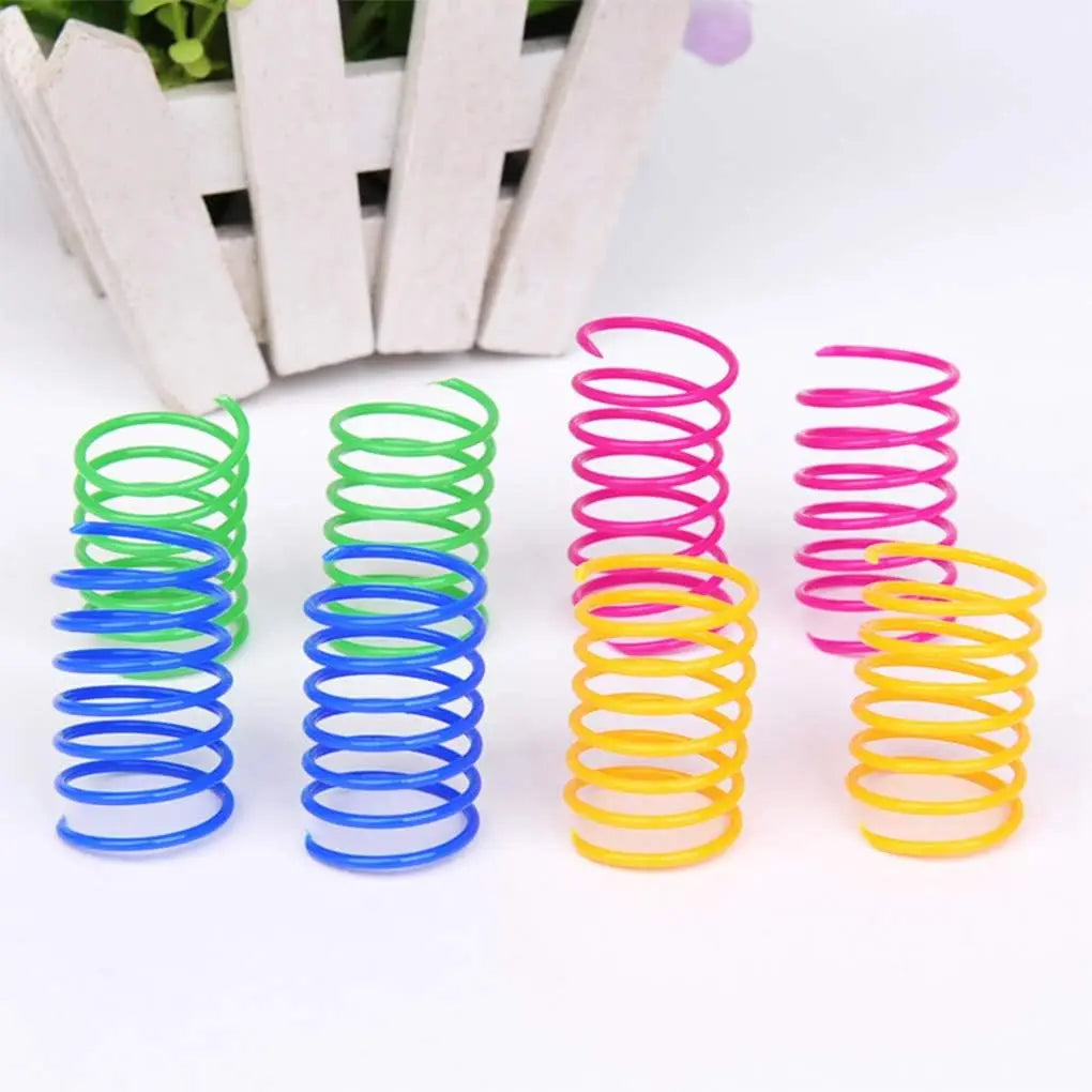 Cat Spring Toys (4–200 Pack) – Colorful Spiral Coils for Indoor Play & Hunting