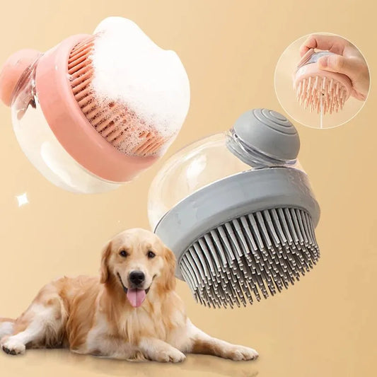 Silicone Pet Bath Brush Dispenser