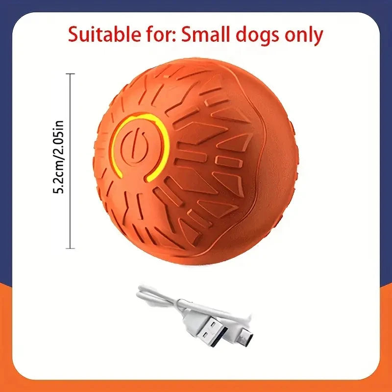 Interactive Smart Rolling Dog Ball Toy – Automatic Moving & Bouncing, USB Rechargeable