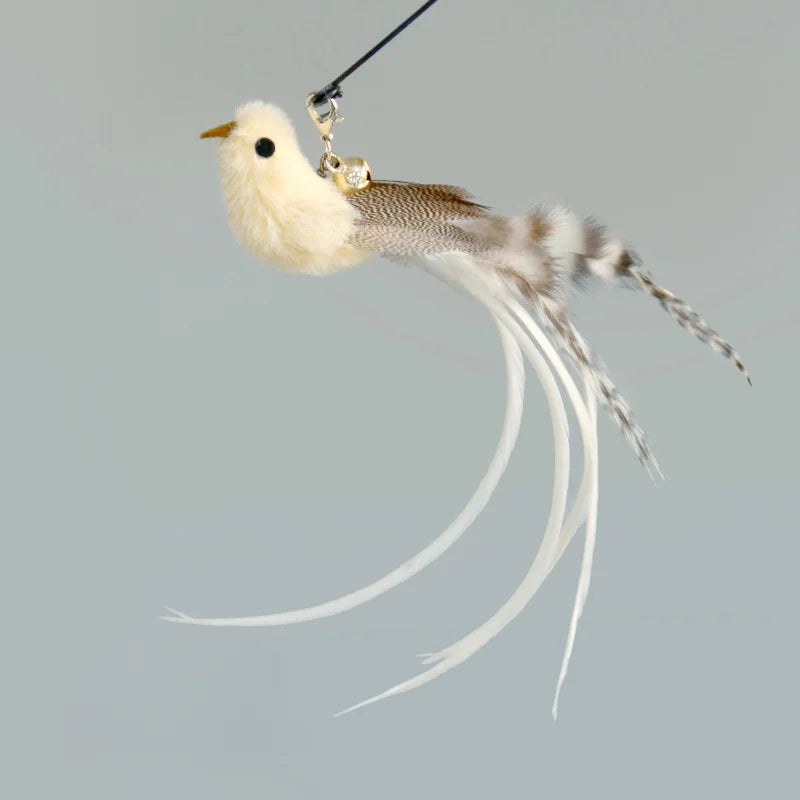 Hands-Free Suction Cup Feather Cat Wand Toy – Interactive Teaser with Bell