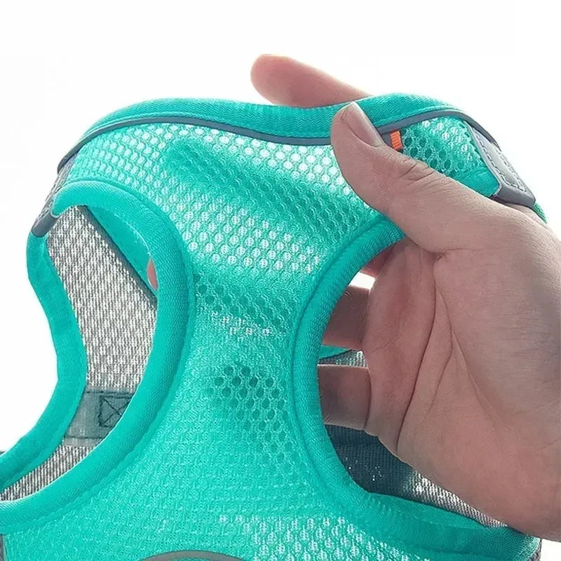 Adjustable Puppy Harness & Leash Set – Soft Vest Harness for Small Dogs & Cats