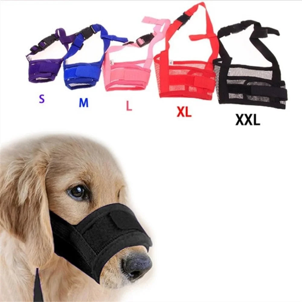 Adjustable Breathable Mesh Dog Muzzle – Lightweight, Secure Fit for Small & Large Dogs