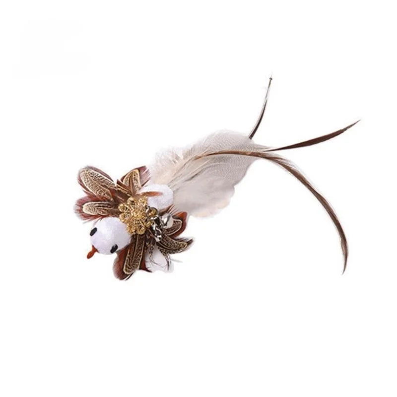 Hands-Free Suction Cup Feather Cat Wand Toy – Interactive Teaser with Bell