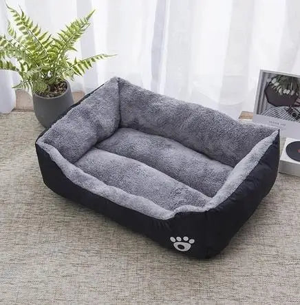 Cozy Square Plush Pet Bed Nest (S–XL) – Warm “Candy Color” Dog & Cat Bed